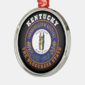 KENTUCKY BLUEGRASS STAAT FLAG ORNAMENT AUS METALL (Links)