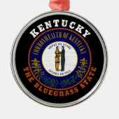 KENTUCKY BLUEGRASS STAAT FLAG ORNAMENT AUS METALL (Vorne)