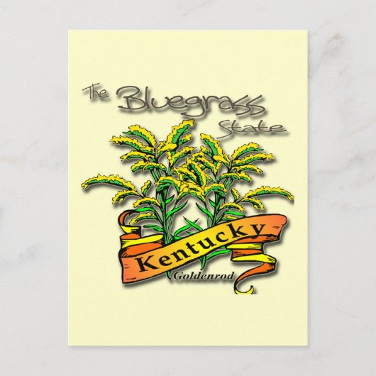 Kentucky Bluegrass Staat Goldenrod Postkarte (Vorderseite)