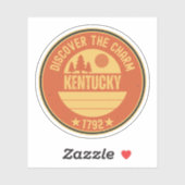 Kentucky Bluegrass Staat Souvenir Aufkleber (Blatt)