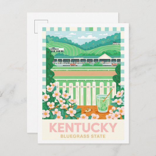 Kentucky Bluegrass Staat USA Summer Travel Postkarte (Vorne/Hinten)