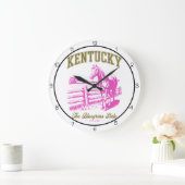 Kentucky Bluegrass State Horse Große Wanduhr (Zuhause)