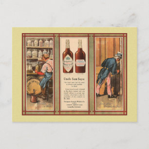 Kentucky Bourbon Onkel Sam Prohibition Postkarte