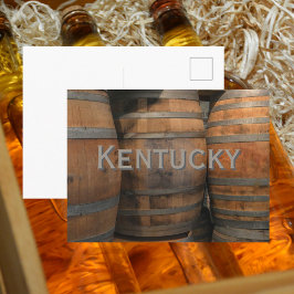 Kentucky Bourbon Wood Barrel Kegs Photographic Postkarte