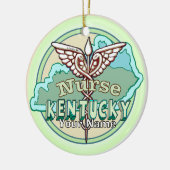 Kentucky Caduceus Krankenschwester Keramik Ornament (Links)