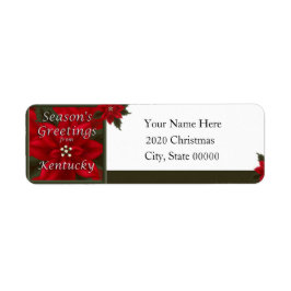 Kentucky Christmas Poinsettia Rücksendeadresse