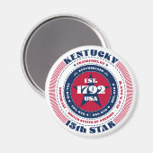 Kentucky Circle Typografy Souvenir Magnet (Vorderseite/Rückseite)