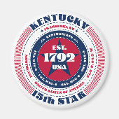 Kentucky Circle Typografy Souvenir Magnet (Vorne)