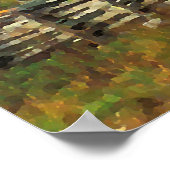 Kentucky Country Kabine Herbst Saison Wasserfarbe Poster (Ecke)