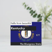Kentucky Der Bluegrass-Staat Postkarte (Stehend Vorderseite)