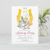 Kentucky Derby 151st Invitation with Horseshoe Einladung (Stehend Vorderseite)