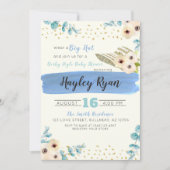 Kentucky Derby Big Hat Eucalyptus Boy Baby Shower Einladung (Vorderseite)