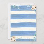 Kentucky Derby Big Hat Eucalyptus Boy Baby Shower Einladung (Rückseite)