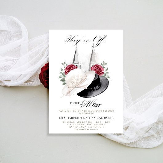 Kentucky Derby Brautparty Brunch Rose Türme Einladung