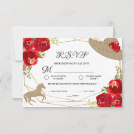 Kentucky Derby Brautparty Response Card RSVP Karte