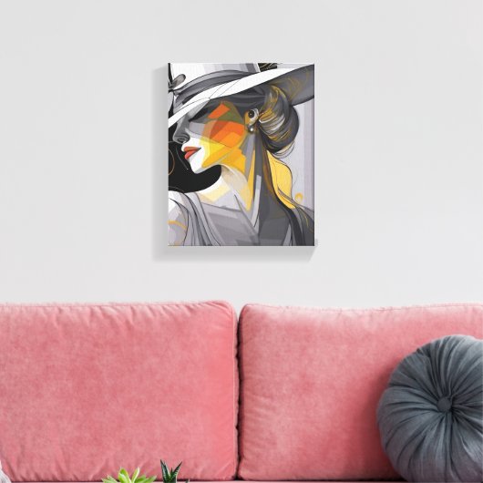 Kentucky Derby Hat Design Wrapped Canvas Wall Art Leinwanddruck (Insitu (Wohnzimmer))