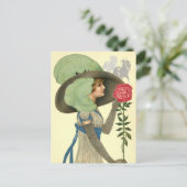 Kentucky Derby Hat & Rose Postkarten Pferderennen (Stehend Vorderseite)