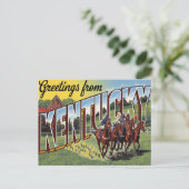 Kentucky Derby Horse Racing Postkarte (Stehend Vorderseite)