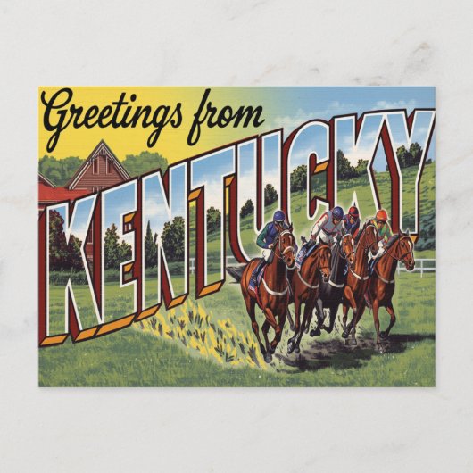 Kentucky Derby Horse Racing Postkarte (Vorderseite)