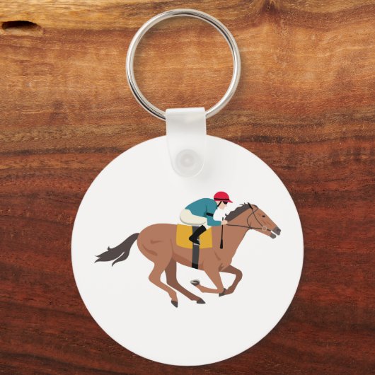 Kentucky Derby Horse Rider Schlüsselanhänger (Vorderseite)