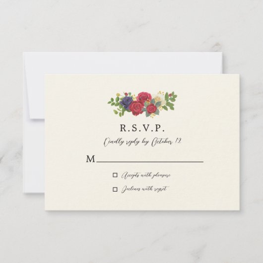 Kentucky Derby Inspiriert Hochzeit RSVP Karte (Vorderseite)