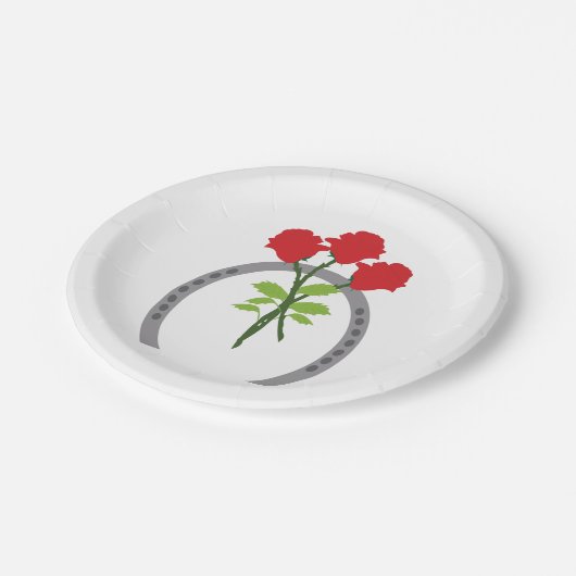 Kentucky Derby Pappteller (Schrägansicht)