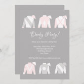 Kentucky Derby - Party Einladung (Vorne/Hinten)