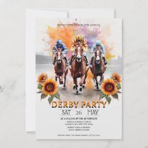 Kentucky Derby Party-Einladung Aquarell Pferd R Einladung