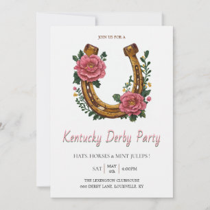 Kentucky Derby Party Einladung Goldenes Hufeisen P