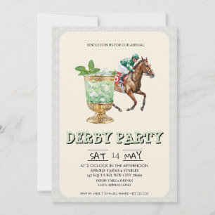 Kentucky Derby Party Einladung Mint Julep Pferd R