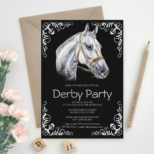 Kentucky Derby Party Einladung Realistisches Weiße