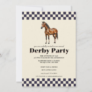 Kentucky Derby Party Einladung - Vintage Pferd &