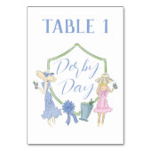 Kentucky Derby Party Tischnummer Card (Rückseite)