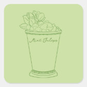 Kentucky Derby Quadratischer Aufkleber (Vorderseite)