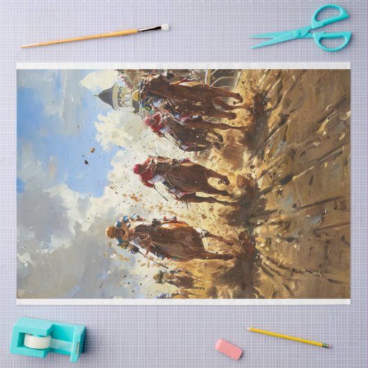 Kentucky Derby Racing Decoupage Seidenpapier (Basteln)