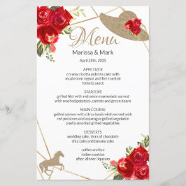 Kentucky Derby Rote Rosen Wedding Menu