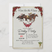 Kentucky Derby Run for the Roses Party Invite Einladung (Vorderseite)