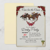 Kentucky Derby Run for the Roses Party Invite Einladung (Vorne/Hinten)