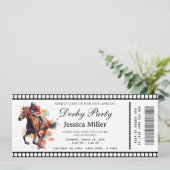 Kentucky Derby Ticket Invitation Einladung (Stehend Vorderseite)