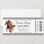 Kentucky Derby Ticket Invitation Einladung (Vorne/Hinten)