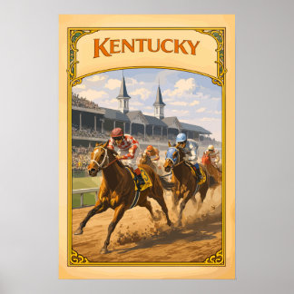 Kentucky Derby Vintage Reise Poster