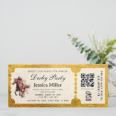 Kentucky Derby VIP Ticket Invitation Einladung (Stehend Vorderseite)