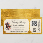 Kentucky Derby VIP Ticket Invitation Einladung (Vorne/Hinten)