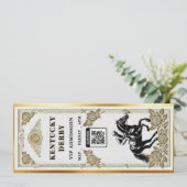 Kentucky Derby VIP Ticket Invitation Template Einladung (Stehend Vorderseite)
