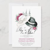 Kentucky Derby Wedding Brautparty Rose Elegant Einladung (Vorderseite)