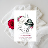 Kentucky Derby Wedding Brautparty Rose Elegant Einladung