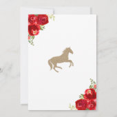 Kentucky Derby Wedding Save the Date Einladungen (Rückseite)