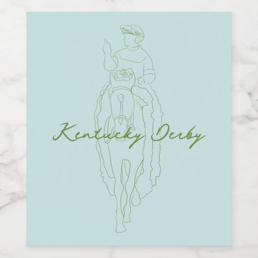 Kentucky Derby Weinetikett (Einzelnes Label)