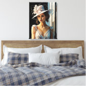 Kentucky Derby Womens Hat Leinwand Wall Art Prints (Insitu (Schlafzimmer))