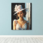 Kentucky Derby Womens Hat Leinwand Wall Art Prints (Insitu (Holzboden))
